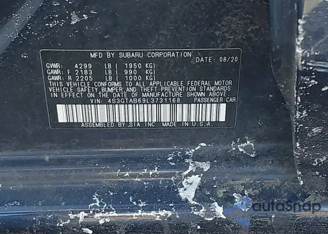 2020 Subaru Impreza 5-Door from USA, damaged, VIN 4S3GTAB69L3731168